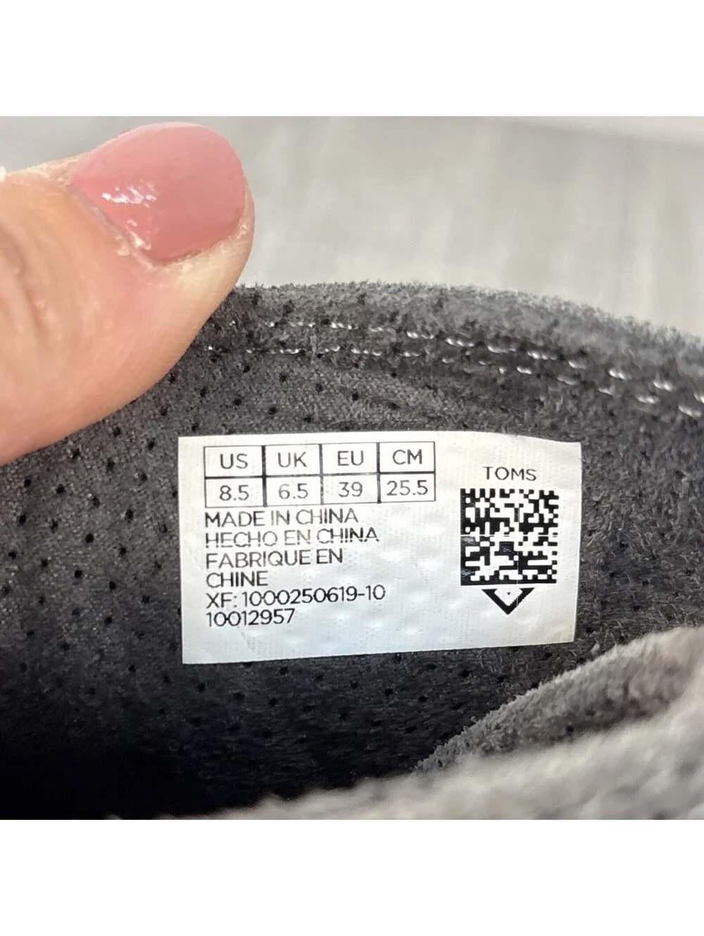TOMS Desert Wedge Suede Chukka Bootie Grey 8.5